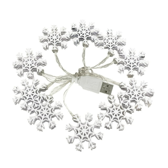 Toilet Brushes and Holders LED Battery Box Christmas White Snowflake Light String Christmas Tree Snowman Pendant Decoration