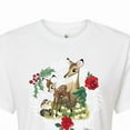 thumbnail image 3 of Disney Bambi - Christmas - Family In The Forest - Juniors Cropped Cotton Blend T-Shirt, 3 of 5