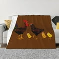 thumbnail image 1 of Cauagu Chicken Farm Animal Pattern Fleece Throw Blanket, Horizontal Fleece Bedding Home Decor for Couch & Bed All Season Use-50"x40", 1 of 6