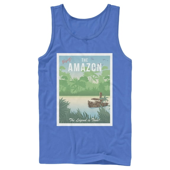 Men's Jungle Cruise Visit the Amazon  Tank Top Royal Blue Medium