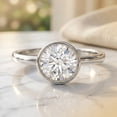 thumbnail image 3 of Rosec Jewels IGI Certified Lab Grown Diamond Engagement Ring 3 Carat - IGI Certified - E-VS1 Quality - with Jewelry Box, 18K White Gold, US 9.50, 3 of 7