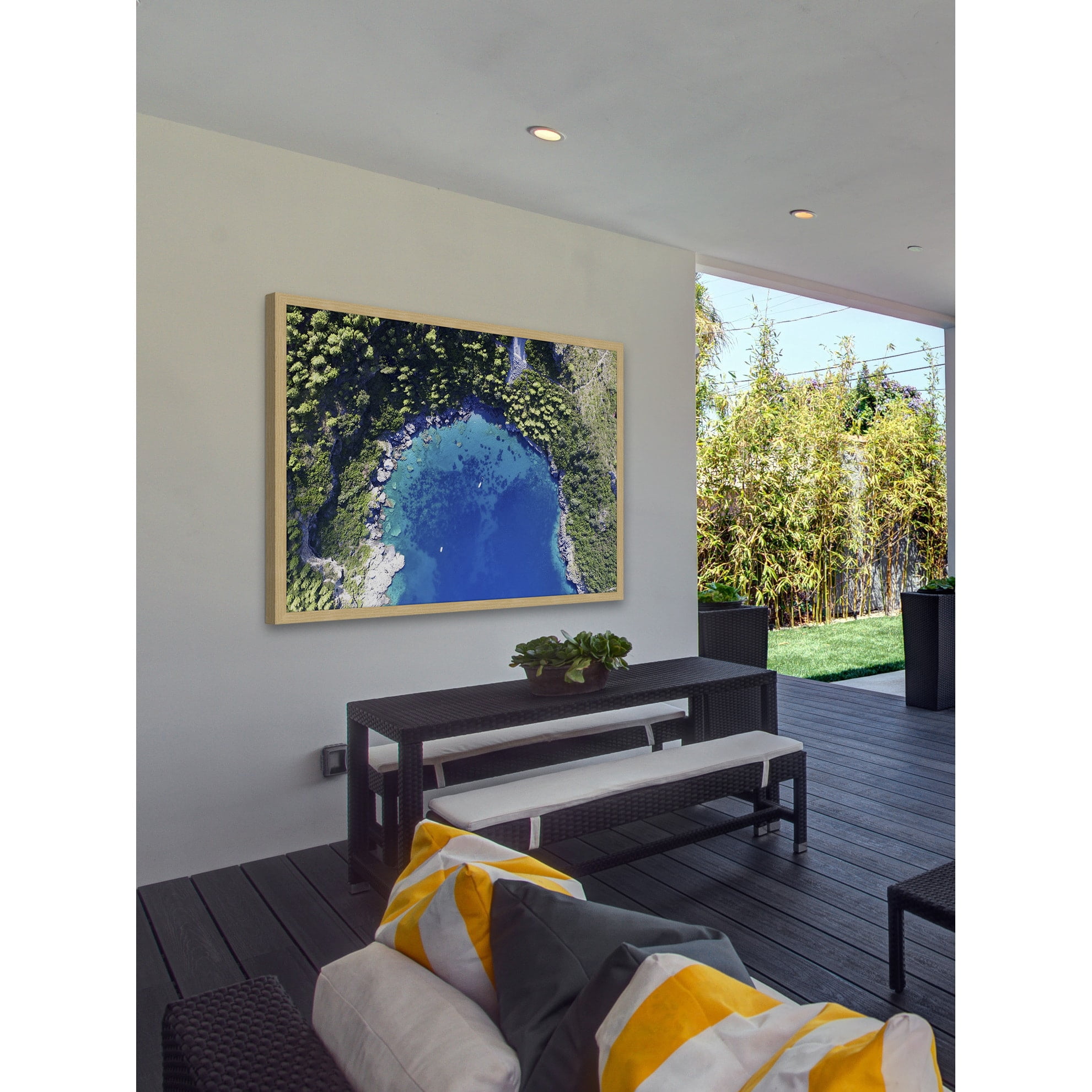 "Deep Blue Lagoon" Framed Painting Print