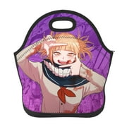 My Hero Academia Himiko Toga Reusable Lunch Bag Portable Insulated Lunchbag Lunch Box Thermal Cooler Bento Tote Bag Snack Bag For Adult And Kids