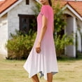 thumbnail image 5 of gakvbuo Summer T-Shirt Dress for Womens Casual Short Sleeve A-Line Dress Solid Round Neck Homecoming Dresses, 5 of 6