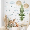 thumbnail image 5 of Xihbxyly Ofertas Relampago Alojamiento con Familias, Sala de Estar, Fondo, Gansos, Zorros, Ciervos, Mariposas, Árboles, Nubes, 5 of 5