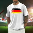 thumbnail image 2 of Bjutir Mens Tshirts Flag Of Germany Print Short Sleeve Round Neck Floral Fashion Trend Bottoming Shirt Tops Shirts White, 2 of 6