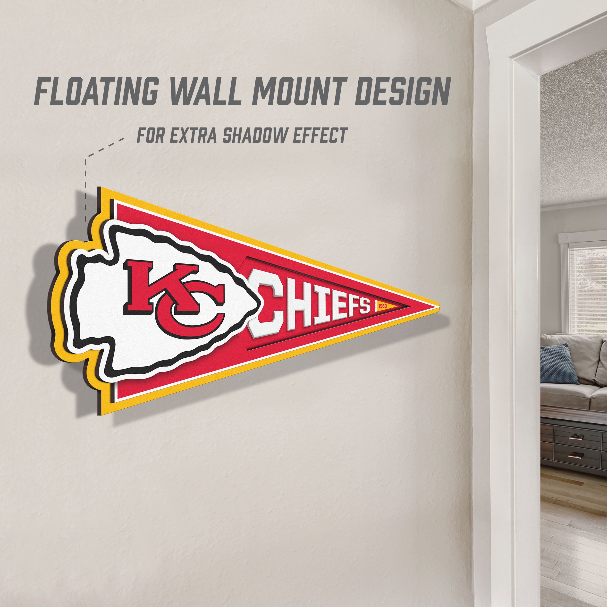 YouTheFan NFL Kansas City Chiefs Pennant Sign