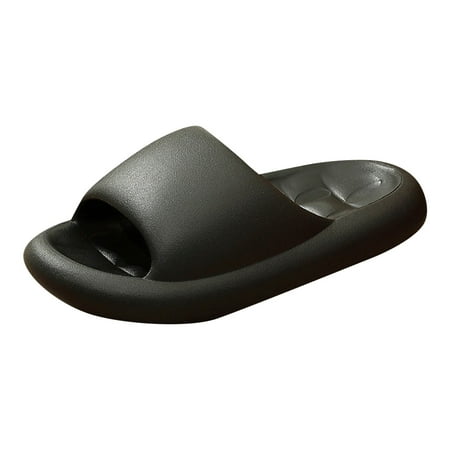 

Larisalt Flip Flops For Men Mens Flip Flops Non-Slip Bathroom Shower Shoes Waterproof Cushion foam Indoor and Outdoor Thong Sandals Black
