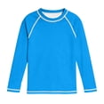 thumbnail image 2 of hengsof Boys Gradient Long Sleeve Sun Protection Swimsuit, Kids Fashion Crew Neck Quick Dry Swimwear for Beach Surf, 2 of 8