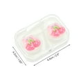 thumbnail image 3 of Unique Bargains 1 Set Contact Lens Case Contact Lens Container Contact Lens Carrier Cherry Bears Pattern 2.6"x1.65"x1.1" White, 3 of 5