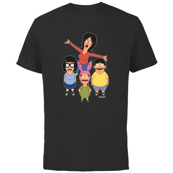 Bob’s Burgers Linda Gene Tina and Louise - Short Sleeve Cotton T-Shirt for Adults - Customized-Athletic Heather