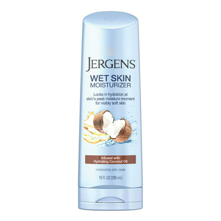 Jergens Wet Skin Lotion with Refreshing Coconut Oil, 10 Fl (Best Coconut Oil Moisturizer)