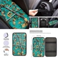 thumbnail image 4 of Jeiento Car Seat Cover Full Set with Steering Wheel Cover Seat Belt Strap Pads Armrest Pad Coasters Keychain Lipstick Holder 13 PCS Automobile Accessory Interior Decor, Camouflage Hunting Woodland, 4 of 9