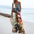 thumbnail image 6 of JURANMO Rompers for Women 4th of July Outfits 2025 Summer American Flag Printed Fashion Jumpsuit Sleeveless Strap Cute Bib Overall with Pocket Blue S Todays Sale, 6 of 9