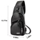 thumbnail image 3 of Bolsa bandolera de cuero para hombres y mujeres - Mochila bandolera con puerto USB para senderismo, acampada y viajes al aire libre - negra, caqui, marrón, 3 of 7