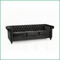 thumbnail image 5 of Classic Chesterfield 3-Seater Plush Sofa with Deep Tufting & Nail Heads for Living Room, 5 of 12