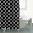 thumbnail image 4 of Gray and Black Checkered Pattern Shower Curtain 72"x84" ,Bathroom Decorative Shower Curtains Set with 12 Hooks,Modern Waterproof Washable Shower Curtain, 4 of 6