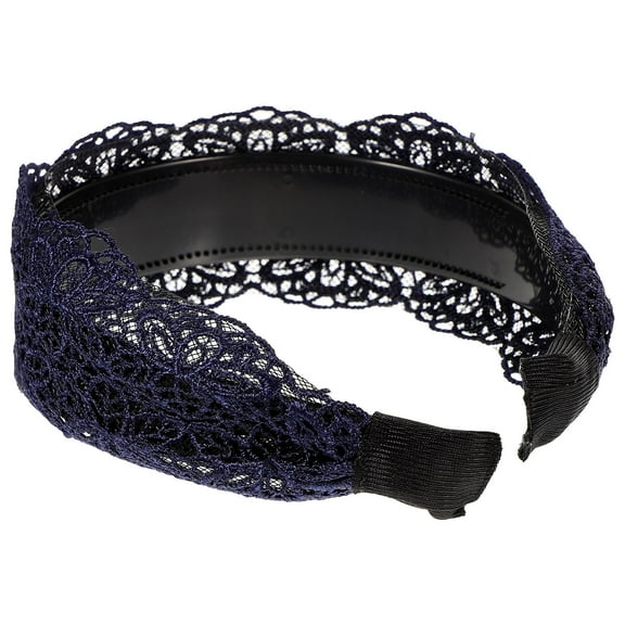 Minkissy Fabric Headband Bow Headband Navy Anti Slip Women Headwear 1Pack