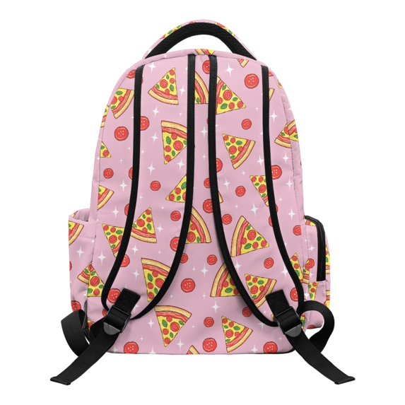 HELLHERO Pizza Slice School Backpacks for Girls with Durable Padded Kids Backpack, Lightweight 17 Inch Teen Boys Backpack for Daily Use Middle High School