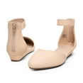 thumbnail image 4 of BURUDANI Women Flats Shoes Low Wedge Sandals Ankle Strap Pointed Toe, 4 of 5