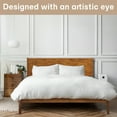 thumbnail image 6 of Acacia Haven Queen Size Bed Frame and Headboard Solid Wood Platform Bed, Queen Bed Frame 800 lbs Capacity, Scandinavian Signature Wood Bed Compatible with All Mattresses, Caramel, 6 of 8