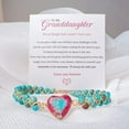 thumbnail image 2 of Give my granddaughter always love you jasper heart bracelet form grandma/grandpa adjustable handmade jasper bead bracelets for women girls, 2 of 8