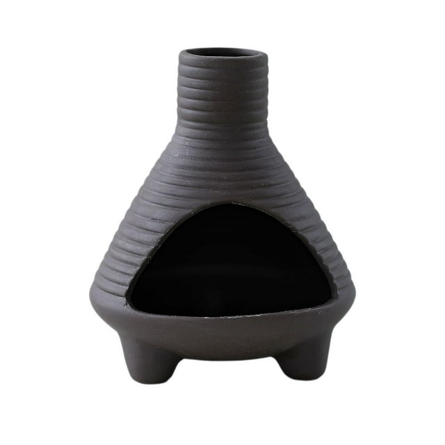 Quemador de incienso de salvia, soporte de palo santo, aroma de cerámica. Negro