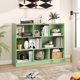 thumbnail image 2 of Songqin 8 Cube Bookcase, Freestanding 3-Tier Open Bookshelf, Modern Storage Display Cabinet, Wood Cube Storage Organizer for Living Room, Kid’s Room, Mint Green, 2 of 18