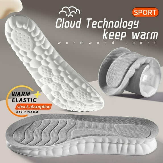 Sports Insoles for Shoes PU Super Soft Running Insole for Feet Shock Absorption Shoe Sole Arch Support Orthopedic Inserts