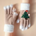 thumbnail image 4 of Hellosay Womens Gloves for Cold Weather Thermal Warm Christmas Gifts Khaki, 4 of 7
