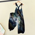 thumbnail image 3 of Guiexla Women Jumpsuit Sleeveless Wide Leg Ethnic Style Print Loose Deep Crotch Low-cut Pockets Cross Back Suspender Jumpsuit, 3 of 7