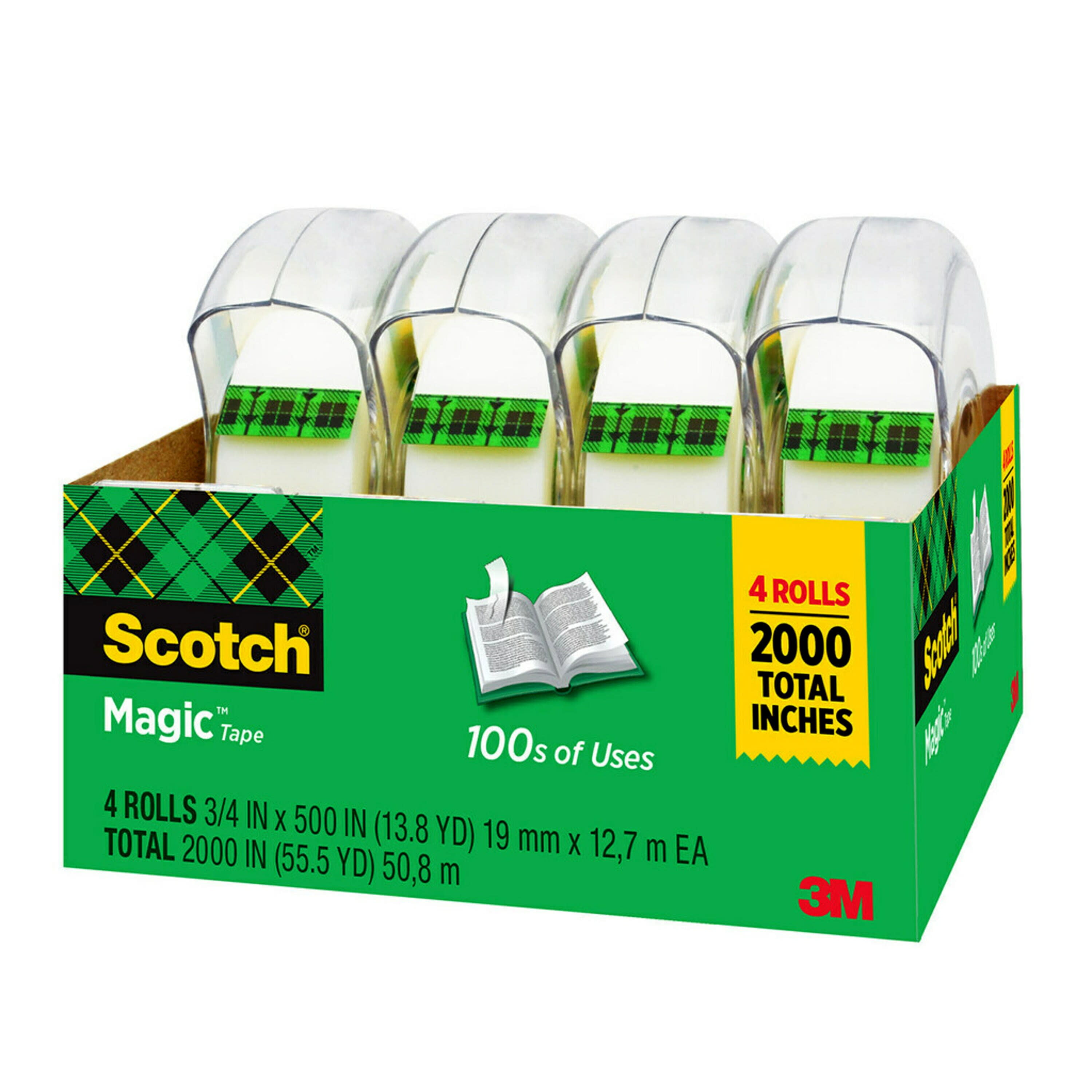 Scotch Magic Tape 3/4 inch x 1000 inch 1 inch Core Clear