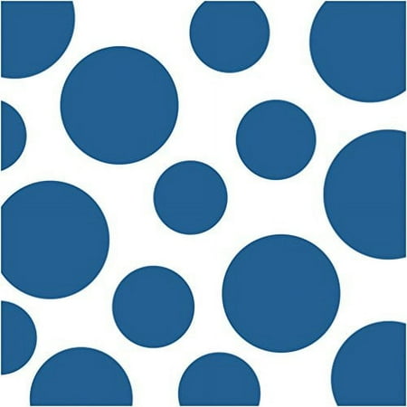 Creative Converting 653258 Chevron/Dots-Royal Blue Beverage Napkin