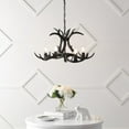 thumbnail image 5 of JONATHAN Y Eldora 26" Adjustable Resin Antler 4-Light LED Chandelier, Black, JYL6301D, 5 of 10