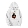 thumbnail image 2 of QQAMB Oversized Sweatshirts for Women Halloween Graphic Printed Drawstring Loose Comfy Hoodies Sweatshirts with Pocket, 2 of 4