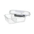thumbnail image 2 of Ms Divided Rectangle Glass Container 1360Ml, 2 of 6