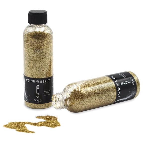 Colorberry Glitter - Gold, Fine, 90 grams, Bottle