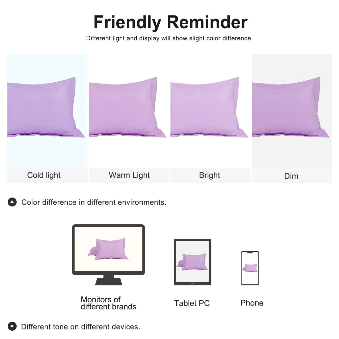 Unique Bargains Pillowcases Soft Microfiber Pillow Shams Set of 2 King Lavender