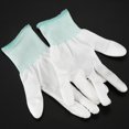 thumbnail image 6 of 1 Pair ESD PC Computer Working Anti-skid Anti Skid Anti-static White Gloves New,1 Pair Anti static gloves,Green edge, white, 6 of 8