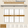 thumbnail image 5 of HEI DEAR 1" Adjustable Black Curtain Rod Heavy Duty 36-144" with Solid Aluminum Finial, 5 of 9