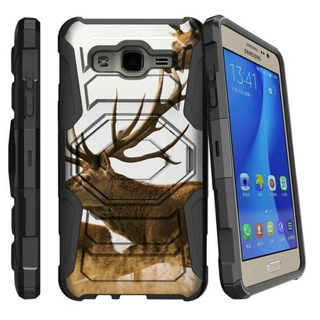 Samsung Galaxy On5 Case | Galaxy On5 Phone Case [ Armor Reloaded ] Extreme Rugged Cell Phone Cover with Kickstand and Belt Clip - Running Deer