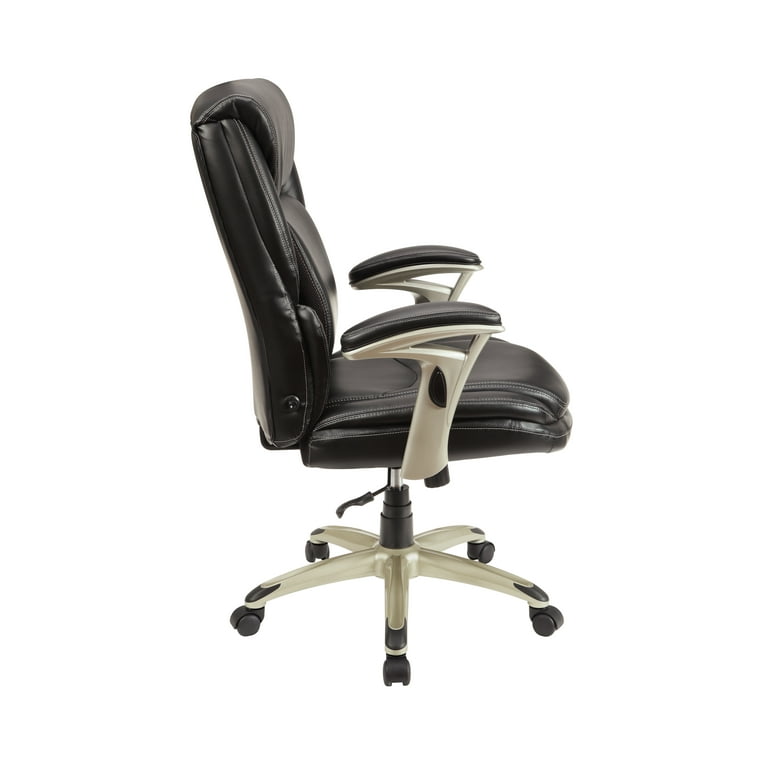 Serta Infinite Lumbar Support High Back Office Chair Black Bonded Leather