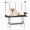 Black + Wood + Stainless Steel, variant on 47'' Large Dog Grooming Table Stainless Steel Foldable Grooming Table for Dogs at Home Adjustable Height Arms Pet Station with Nooses, Mesh Tray, Tool Organizer