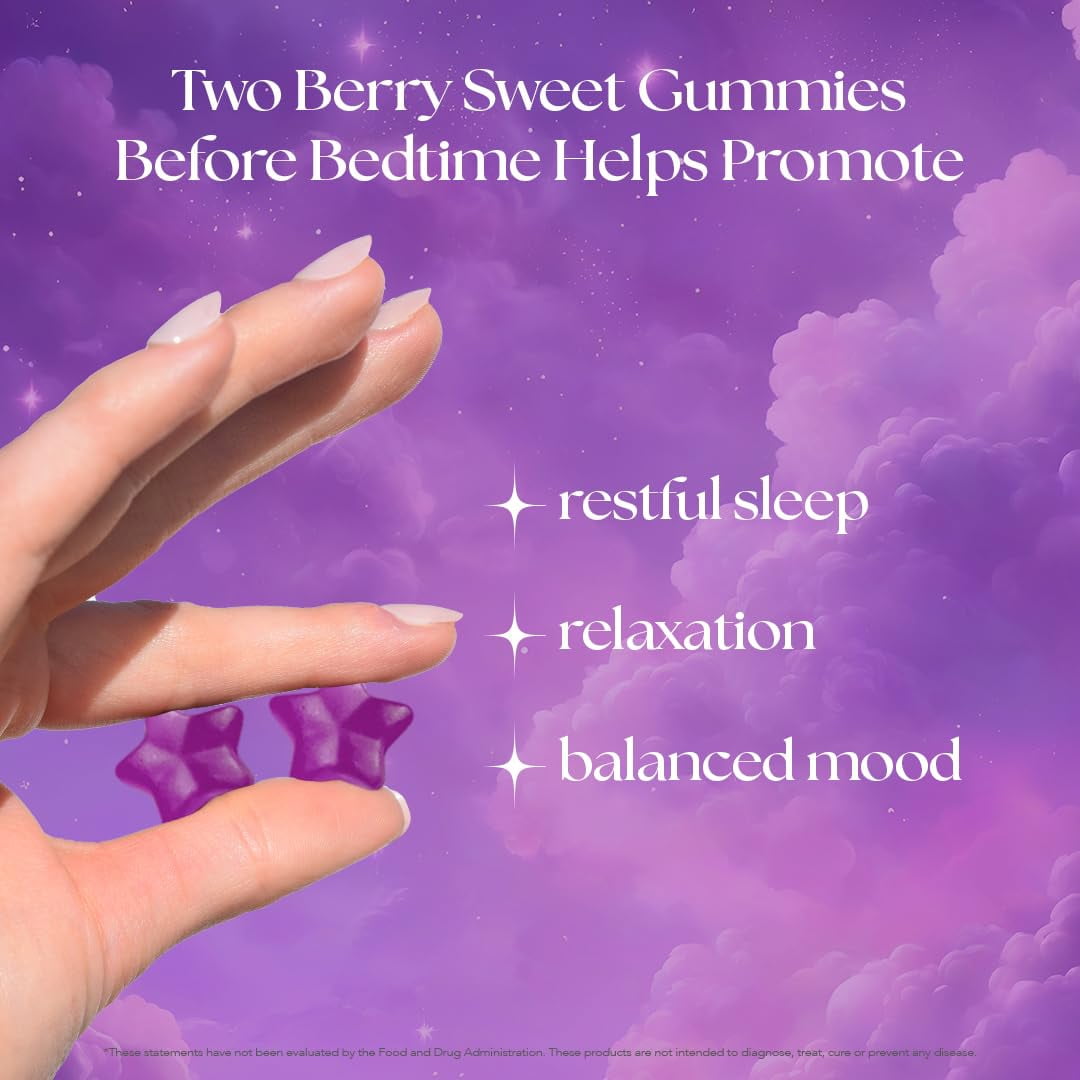 HAIRtamin SLEEPtamin – Melatonin Sleep Aid Gummies for Occasional Sleeplessness, Vegan, 60 Count