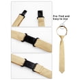 thumbnail image 4 of Champagne Ties for Boys Solid Color Pre-Tied Kids Tie Classic Adjustable Weddings Necktie, 4 of 7