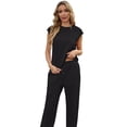thumbnail image 4 of PINKSIR 2 Piece Sets for Women Sleeveless Lounge Sets Wide Leg Pants Matching Set Travel Vacation Outfits with Pockets, 4 of 9