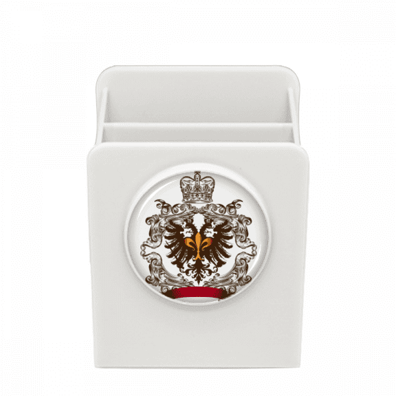 double-headed eagle emblem eu desk pencil holder cup pen organizer