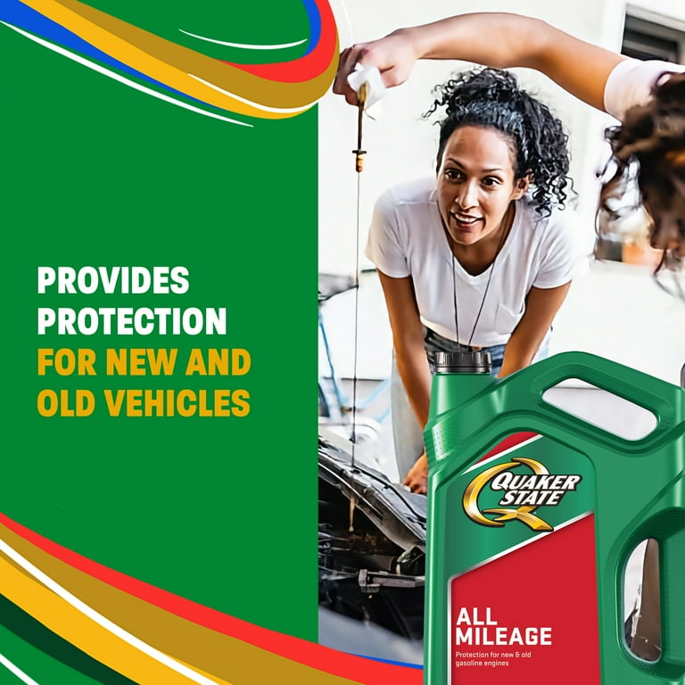 Quaker State All Mileage Synthetic Blend 5W-20 Motor Oil, 5 Quart