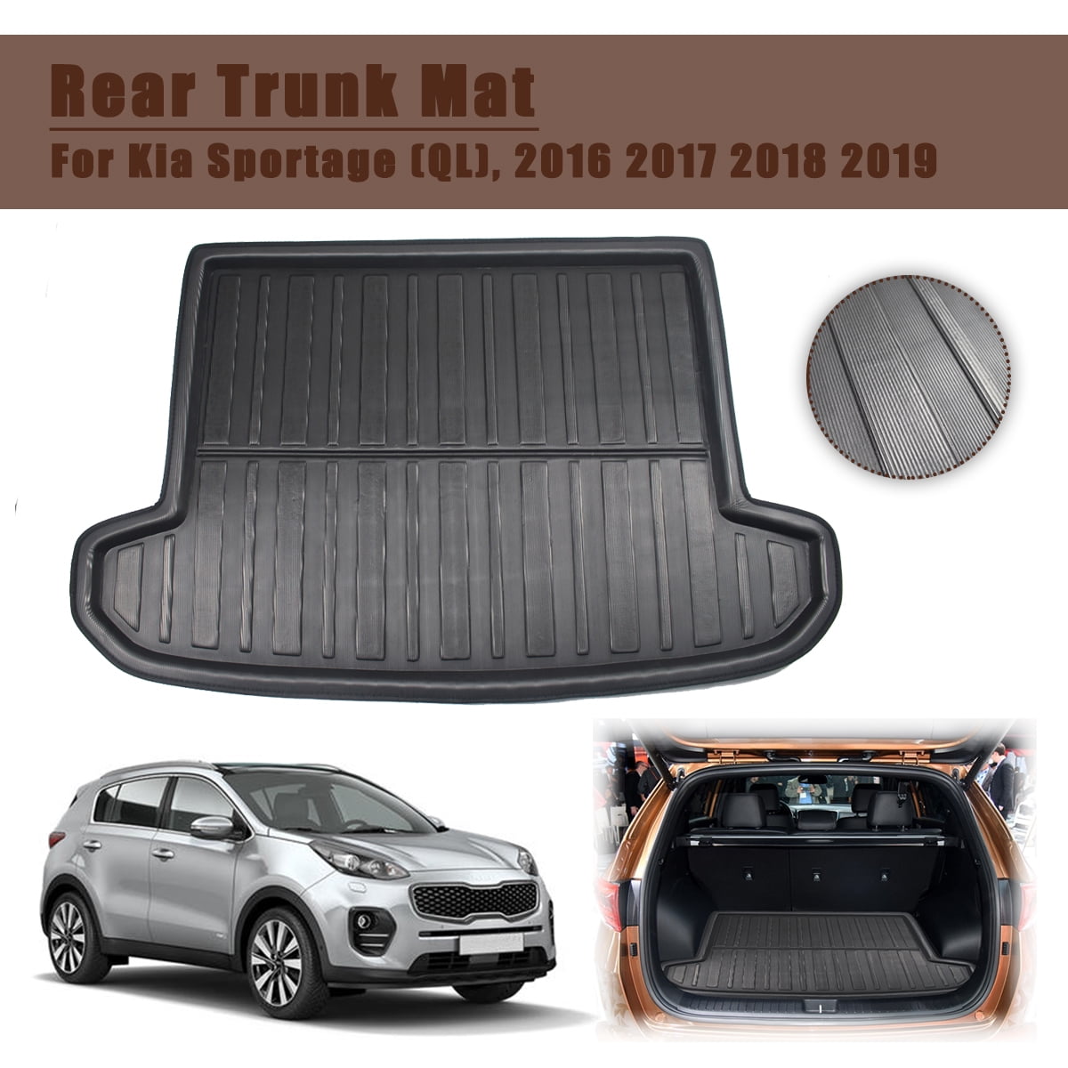 1PC Waterproof Car Rear Trunk Mat Boot Cargo Liner Floor Carpet Cover