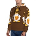 thumbnail image 3 of Balery Gnomes With Honey Pattern Mens Hoodie Kangaroo Pocket Hoodie Pullover Hooded Sweatshirt Ideal for Daily Wear Travel and Home-3X-Large, 3 of 7